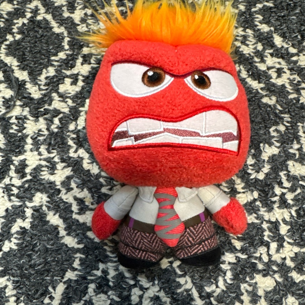 Funko Disney Anger from Inside out Plush Stuffed Animal with Expressive Face